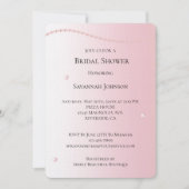  Chic Pink Pearls Vrijgezellenfeest Kaart (Voorkant)