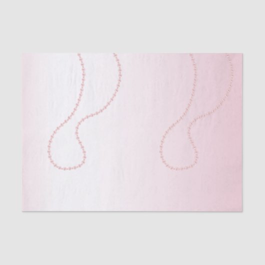  Chic Pink Pearls Vrijgezellenfeest Tissuepapier (Voorkant)