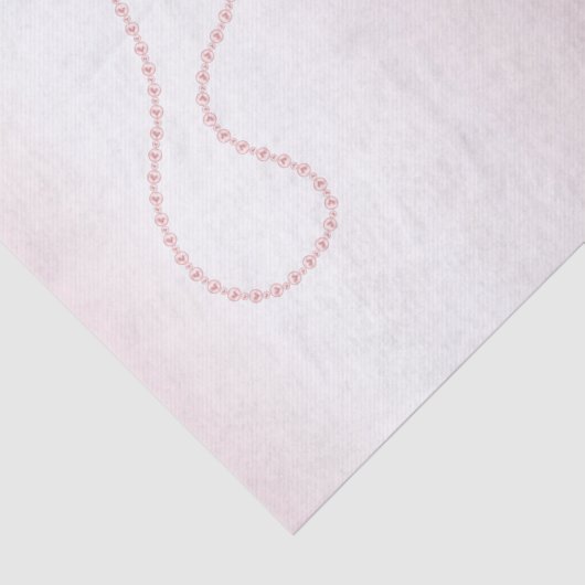  Chic Pink Pearls Vrijgezellenfeest Tissuepapier (Detail)
