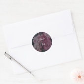 Chic Pink Peony Couples Names Wedding Envelope Ronde Sticker (Envelop)