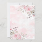 Chic Pink Peony Deer Antlers Vrijgezellenfeest Kaart (Achterkant)