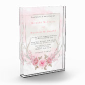 Chic Pink Peony Deer Antlers Weddenschap Uitnodigi Fotoblokken (Links)