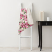 Chic Pink Poinsettia Bloemen Kerstmis Sherpa Deken (In situ)