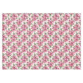 Chic Pink Poinsettia Bloemen Kerstmis Tafelkleed (Voorkant (Horizontaal))