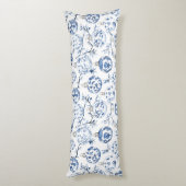 Chic Pink Poinsettia Flowers Christmas Lichaamskussen (Achterkant (Verticaal))