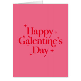 Chic Pink Red Sparkle Happy Galentines Day Jumbo