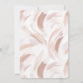 Chic Pink Rose Abstract Wedding Kaart (Achterkant)