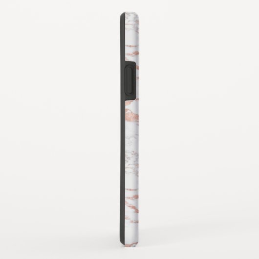 Chic Pink Rose Gold Foil Marble Monogram Case-Mate iPhone Case (Achterkant/rechts)