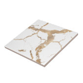 Chic Pink Rose Gold Metallic Marble Look Glamour Tegeltje (Zijkant)