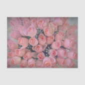 Chic Pink Roses Bouquet Land Tissuepapier (Voorkant)