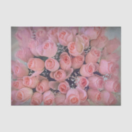 Chic Pink Roses Bouquet Land  Tissuepapier
