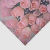 Chic Pink Roses Bouquet Land  Tissuepapier (Detail)