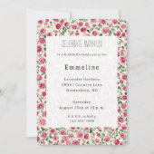  Chic Pink Roses Floral Verjaardag Kaart (Voorkant)