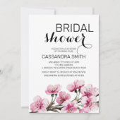 Chic Pink Sakura Floral Botanisch Vrijgezellenfees Kaart (Voorkant)