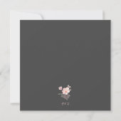 Chic Pink Sakura Flowers op Save the Date Kaart (Achterkant)
