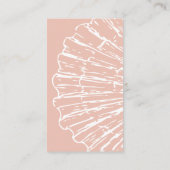 Chic Pink Scallop Shell Books For Baby Girl Shower Informatiekaartje (Achterkant)