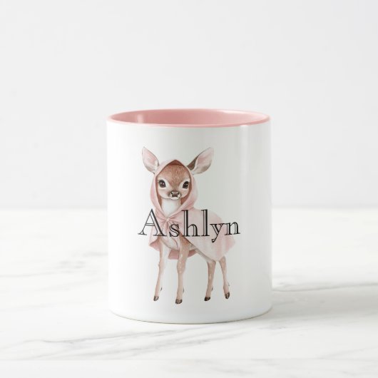 Chic Pink Schattige Deer Mok (Midden)