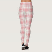 Chic Pink Tartan Leggings - Casual Gift for Her (Achterkant)