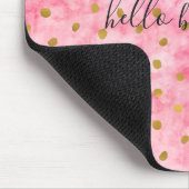 Chic Pink Waterverf Gold Confetti Muismat (Hoek)