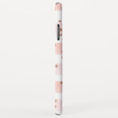 Chic Pink Waterverf & Gold Stippen Monogram Case-Mate iPhone Case (Achterkant/rechts)