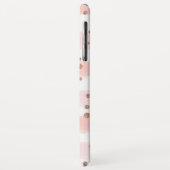 Chic Pink Waterverf & Gold Stippen Monogram Case-Mate iPhone Case (Achterkant/links)