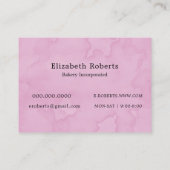 Chic Pink Wedding Cake Decorate Visitekaartje (Achterkant)