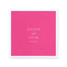 Chic Pink Wedding Napkins