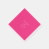 Chic Pink Wedding Napkins Servet (Hoek)
