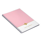 Chic Pink White Gold op maat Notitieboek (Rechterzijde)
