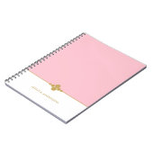 Chic Pink White Gold op maat Notitieboek (Linkerzijde)