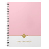 Chic Pink White Gold op maat Notitieboek (Voorkant)