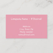 Chic Pink White Polka Dots Retro Visitekaartje (Achterkant)