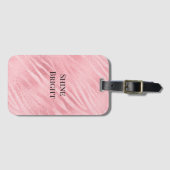 Chic Pink Zebra Animal Print Bagagelabel (Voorkant (horizontaal))