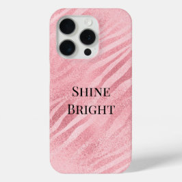 Chic Pink Zebra Animal Print iPhone 15 Pro Case