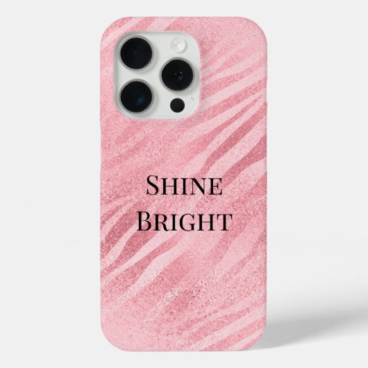 Chic Pink Zebra Animal Print Case-Mate iPhone Case (Achterkant)