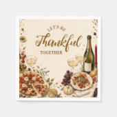 Chic Pizza & Prosecco Friendsgiving Servet (Voorkant)