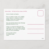 Chic Plaid Kerst Custom 4 Fotocollage Feestdagenkaart (Achterkant)