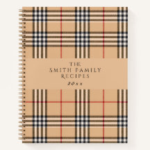 Chic Plaid Warm Tan | Aanpasbare Tekst Vakantie