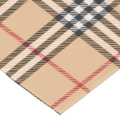 Chic Plaid Warm Tan Base Wit Zwart Bruin Tartan Lange Tafelloper (Hoek)