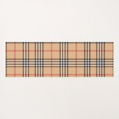 Chic Plaid Warm Tan Base Wit Zwart Bruin Tartan Yogamat (Achterkant (horizontaal))