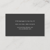 Chic Plain Grey Red Stripe Manager Visitekaartje (Achterkant)