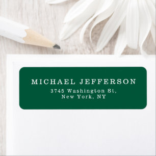 Chic Plain Hunter Groene Kleur Gepersonaliseerde C Etiket