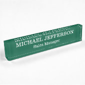 Chic Plain Hunter Groene Kleur Gepersonaliseerde C Naambordje