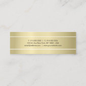 Chic Plain Modern Professional Elegant Gold-look Mini Visitekaartje (Achterkant)