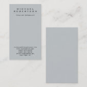 Chic Plain Vertical Gray Unieke Visitekaartje (Voorkant / Achterkant)