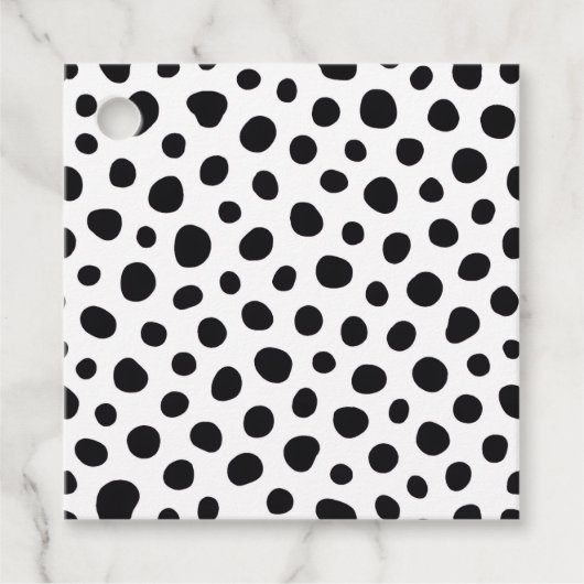 Chic Playful Energy Dalmatian Spot Pattern Bedankjes Labels (Voorkant)