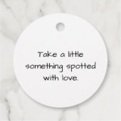 Chic Playful Energy Dalmatian Spot Pattern Bedankjes Labels (Achterkant)