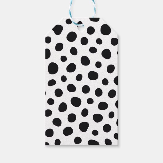 Chic Playful Energy Dalmatian Spot Pattern Cadeaulabel (Voorkant)