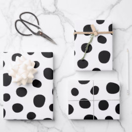 Chic Playful Energy Dalmatian Spot Pattern Inpakpapier Vel