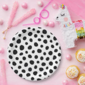 Chic Playful Energy Dalmatian Spot Pattern Papieren Bordje (Feest)